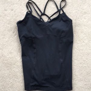 Black Zella “jewel” tank with built in bra